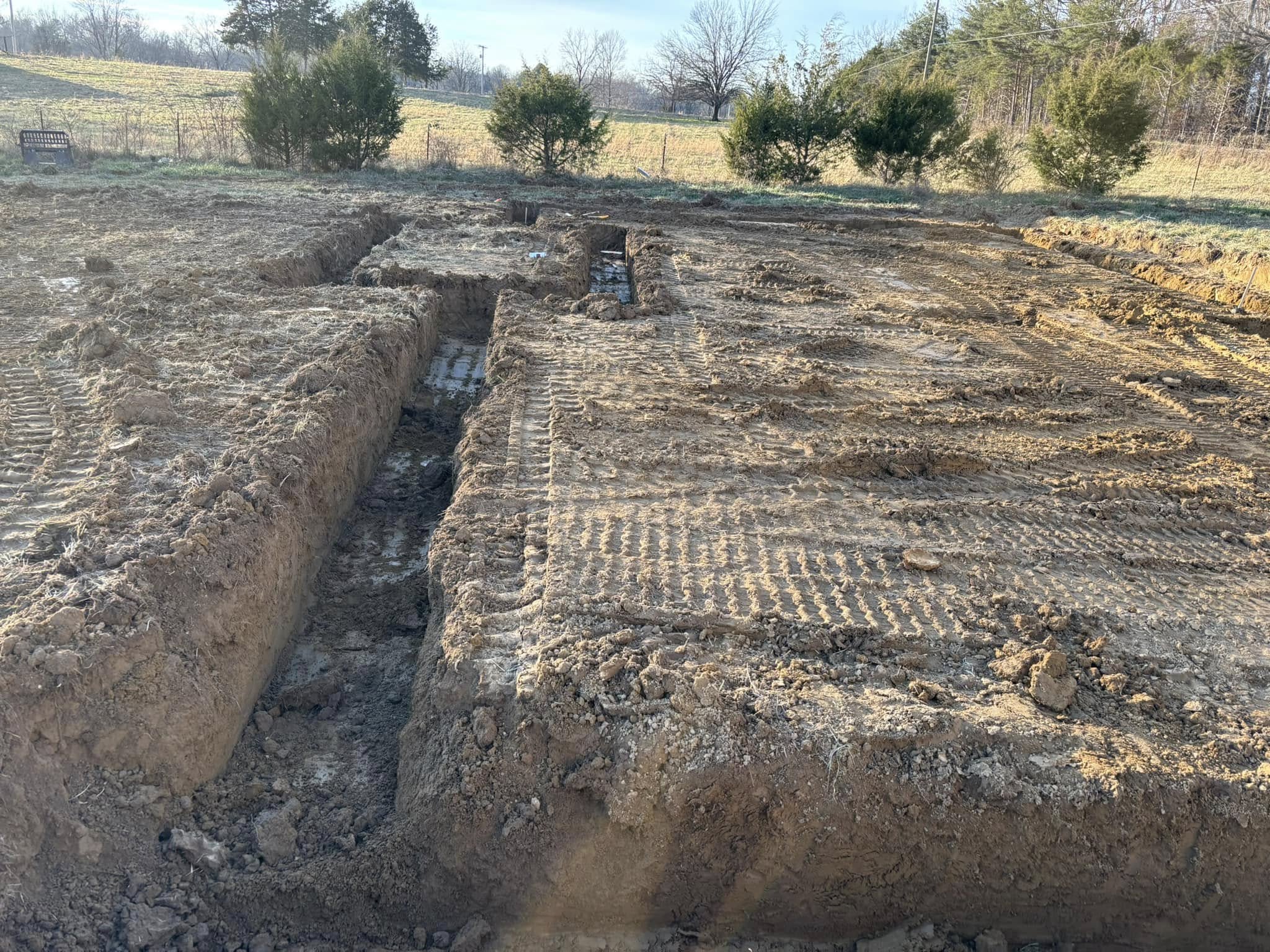 Building pad and grading work
